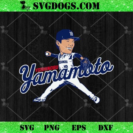 Yoshinobu Yamamoto SVG PNG, Los Angeles Baseball SVG PNG DXF EPS