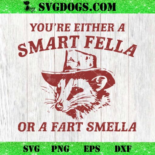 You’re Either A Smart Fella Or A Fart Smella SVG, Funny Smart Fella SVG PNG EPS DXF