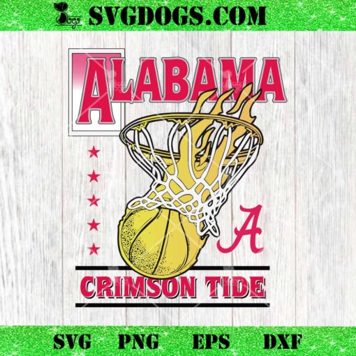 Alabama Crimson Tide NCAA Basketball SVG, Alabama Crimson Tide SVG PNG EPS DXF