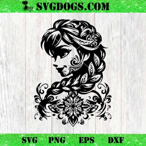 Anna Frozen Mandala SVG, Princess Anna SVG PNG EPS DXF
