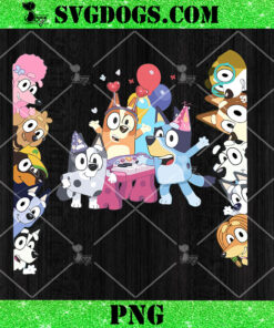 Bluey Birthday PNG, Bluey And Friend PNG
