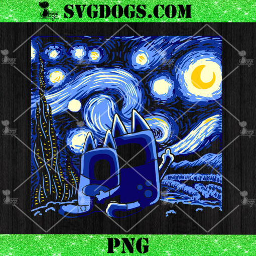 Bluey Starry Night PNG, Bluey Bingo PNG