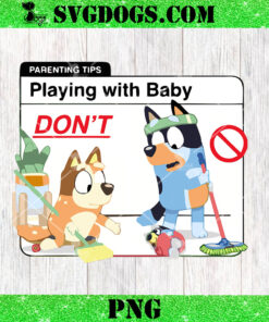 Bluey Playing With Baby PNG, Bluey Dog PNG