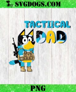 Bluey Tactical Dad PNG, Military Bluey PNG