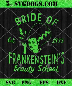 Bride of Frankenstein Beauty School SVG