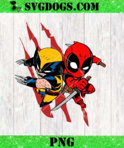 Cartoon Deadpool And Wolverine PNG, Deadpool 3 PNG