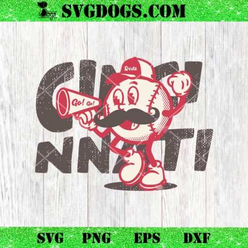 Cincinnati SVG PNG, Go Go Cincinnati Reds Baseball SVG PNG EPS DXF