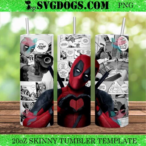 Deadpool 20oz Tumbler Wrap PNG File