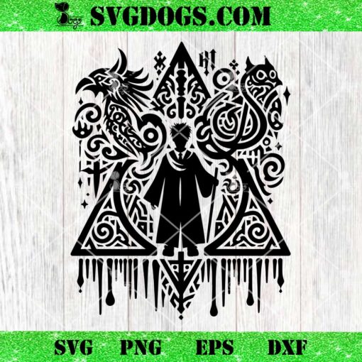 Death Hallows Harry Potter Mandala SVG, Harry Potter SVG PNG EPS DXF