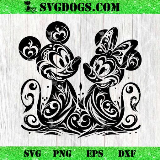 Disney Mickey And Minnie Mandala SVG, Mouse SVG PNG EPS DXF