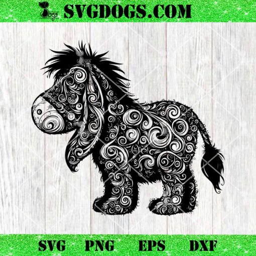 Eeyore Mandala SVG, Winnie The Pooh SVG PNG EPS DXF