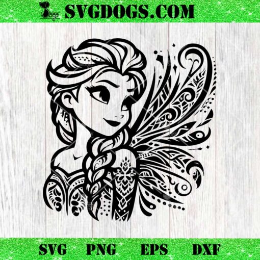 Elsa Frozen Mandala SVG, Disney Elsa SVG PNG EPS DXF