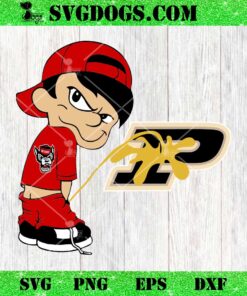 Funny Boy NC State Piss On Purdue Boilermakers SVG, NC State Wolfpack And Purdue Boilermakers SVG PNG EPS DXF