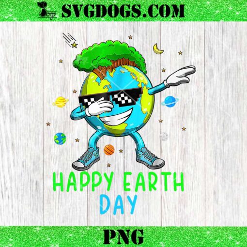 Funny Happy Earth Day 2024 PNG, Earth Day Rocks Dabbing PNG