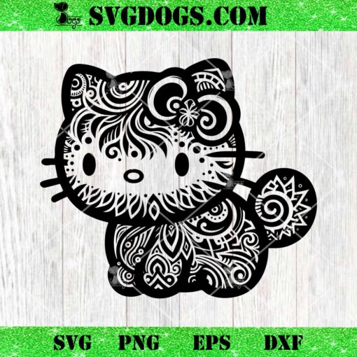 Funny Hello Kitty SVG, Hello Kitty Mandala SVG PNG EPS DXF