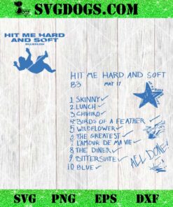 Hit Me Hard And Soft Tracklist Billie New Album SVG, Billie Eilish SVG PNG EPS DXF
