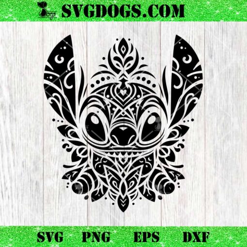 Lilo And Stitch SVG PNG, Stitch Mandala SVG PNG EPS DXF