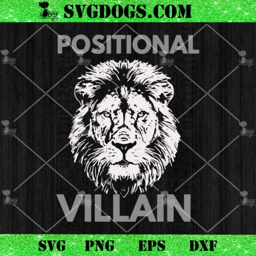 Lion Positional Villain SVG, Lion Face SVG PNG EPS DXF