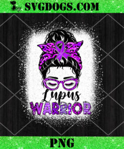 Lupus Warrior PNG, Messy Bun Lupus Awareness Purple PNG