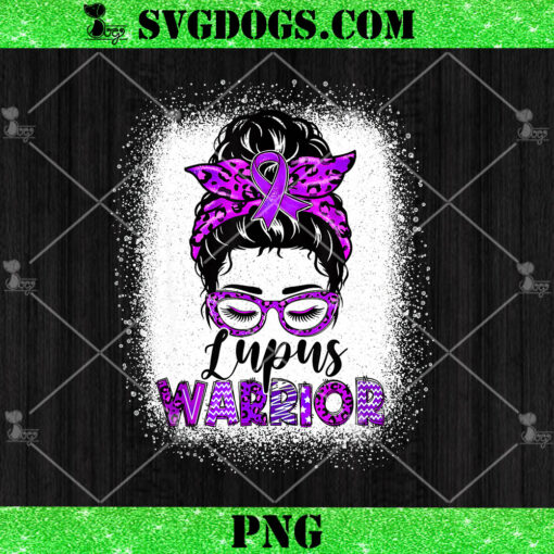 Lupus Warrior PNG, Messy Bun Lupus Awareness Purple PNG