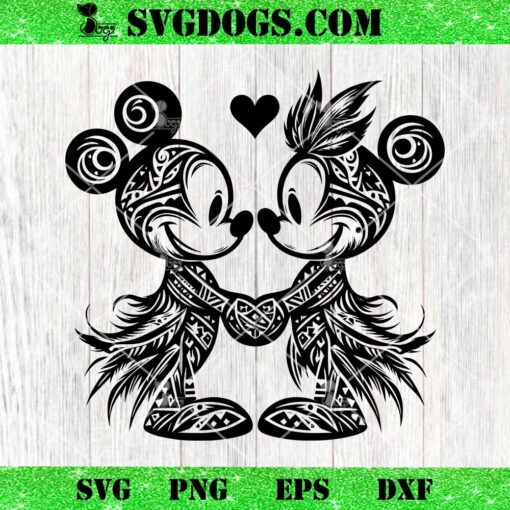 Mickey And Minnie Heart Mandala SVG, Disney Mouse SVG PNG EPS DXF