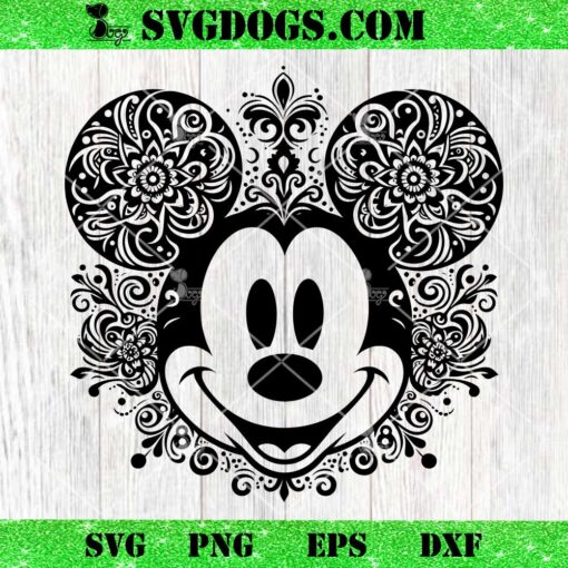 Mickey Face Mandala SVG, Mickey Mouse SVG PNG EPS DXF