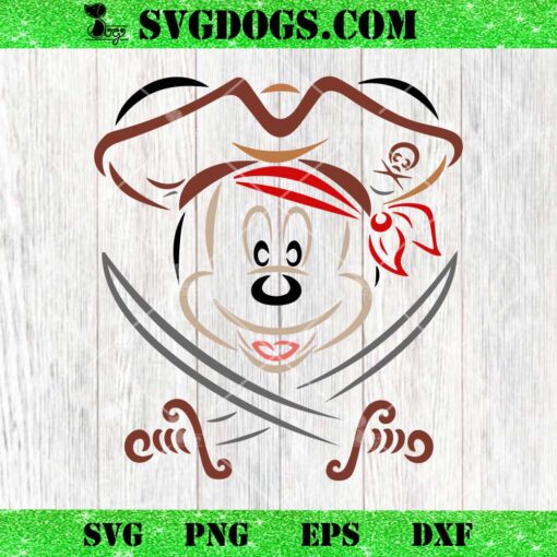 Mickey Mouse Pirate SVG, Pirate SVG PNG EPS DXF