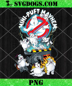 Mini Puft Mayhem Vintage Badge PNG, Ghostbusters PNG