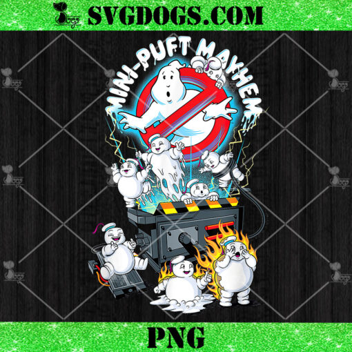 Mini Puft Mayhem Vintage Badge PNG, Ghostbusters PNG