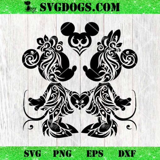 Minnie Heart Mandala SVG, Minnie Love SVG PNG EPS DXF