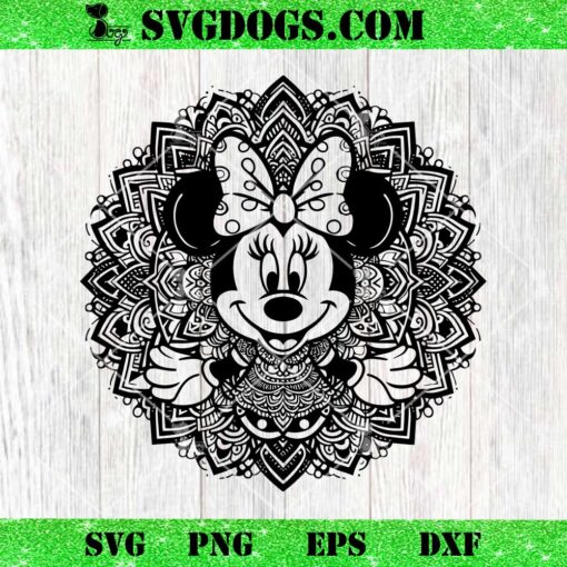 Minnie Mandala SVG, Disney Minnie Mouse SVG PNG EPS DXF