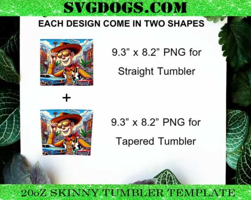 Woody Toy Story Cannabis 20oz Tumbler Wrap PNG File