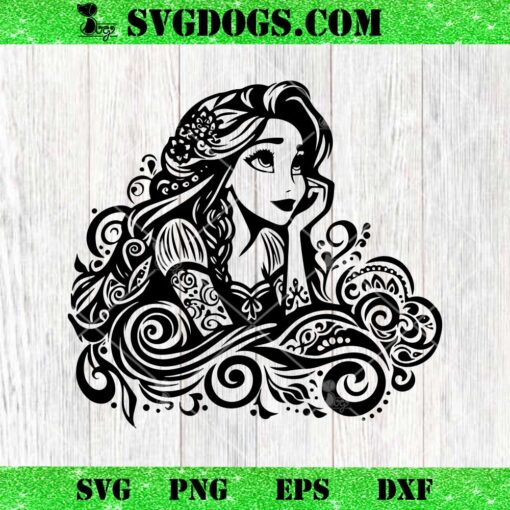 Rapunzel Mandala SVG, Tangled Princess SVG PNG EPS DXF