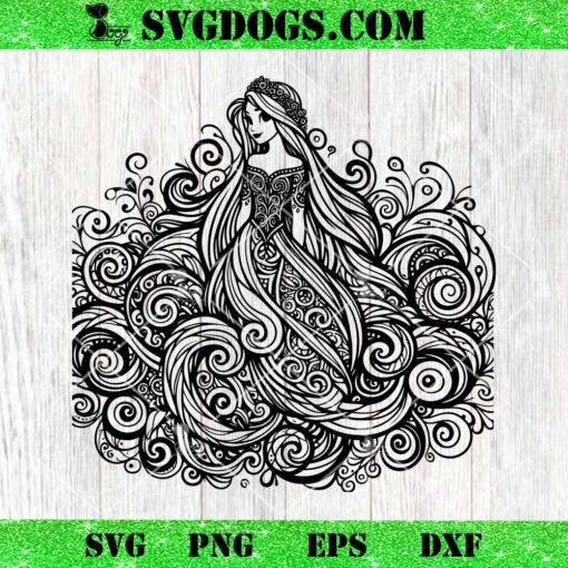 Rapunzel Tattoo SVG, Tangled Rapunzel SVG PNG EPS DXF