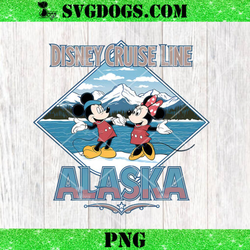 Retro Disney Cruise Line Alaska PNG, Mickey Minnie Cruise PNG