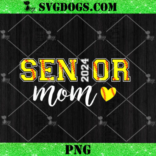 Senior Softball Mom PNG, Class Of 2024 Senior Mama PNG