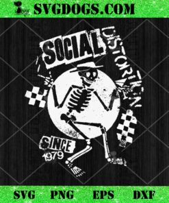 Social Distortion White Spray Skelly SVG, Social Distancing SVG PNG EPS DXF