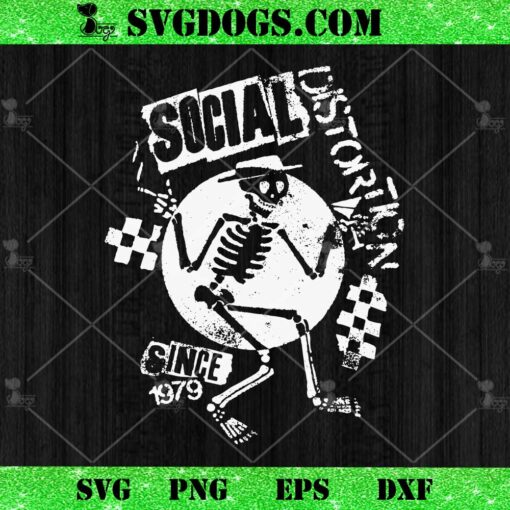 Social Distortion White Spray Skelly SVG, Social Distancing SVG PNG EPS DXF