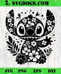 Stitch Floral Mandala SVG, Disney Stitch SVG PNG EPS DXF