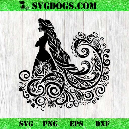 Tangled Mandala SVG PNG, Rapunzel SVG PNG EPS DXF