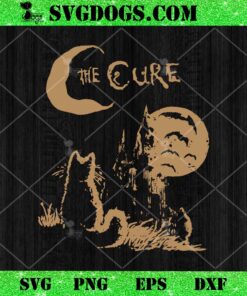 The Cure Cat Moon SVG, Moon Cat SVG PNG EPS DXF