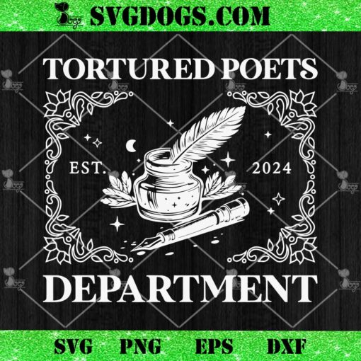 Tortured Poet Era SVG, Taylor Swift TTPD Album SVG PNG DXF EPS