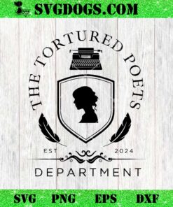 Tortured Poets Department Crest SVG, TTPD SVG, Taylor Swift Album SVG PNG DXF EPS