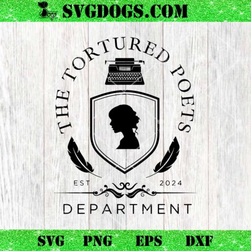 Tortured Poets Department Crest SVG, TTPD SVG, Taylor Swift Album SVG PNG DXF EPS