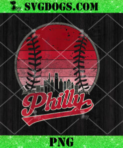 Vintage Distressed Philly Baseball PNG, Philadelphia Phillies PNG