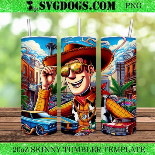 Woody Toy Story Cannabis 20oz Tumbler Wrap PNG File