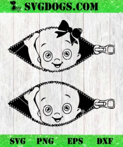 Zipper Baby SVG, Peeking Kids SVG PNG EPS DXF