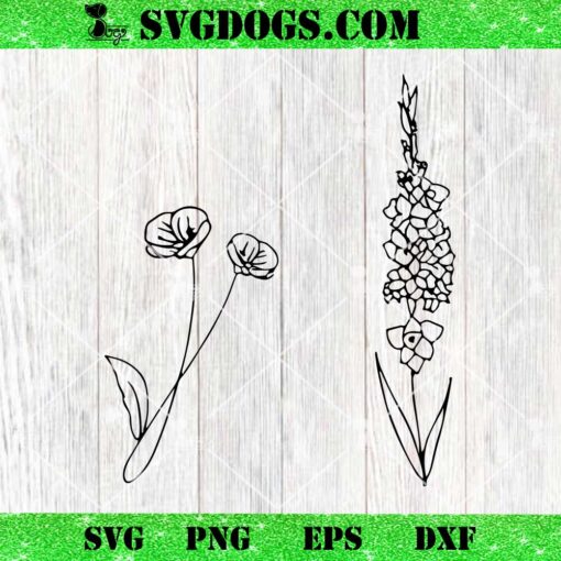 Birth Month Flower Bouquet SVG, Flower SVG PNG EPS DXF