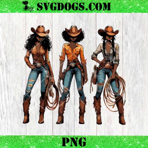 Black Cowgirl Western Rodeo Melanin Black History Texas PNG, Cowboy Girl PNG