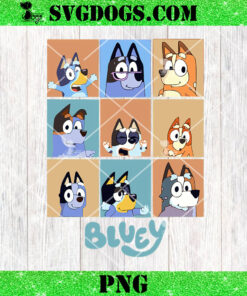 Bluey And Bingo Family PNG, Bluey Heeler PNG